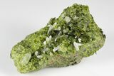 Epidote Crystal Cluster with Quartz - Peru #181657-1